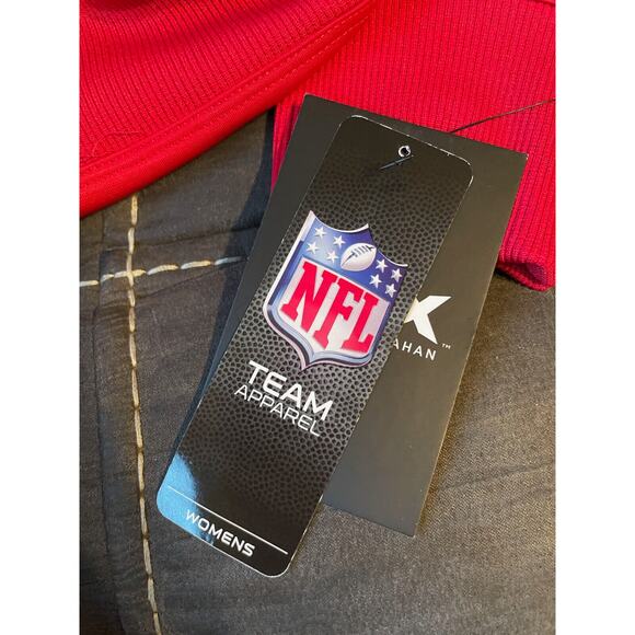 NFL MSX Team Apparel Atlanta Falcons Women's Red Zip Up Jacket Size XL NWT - Picture 7 of 8